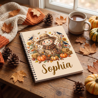 Personalized scarecrow notebook
