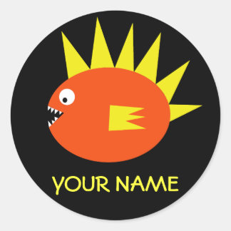 Personalized Scary Fish Sticker
