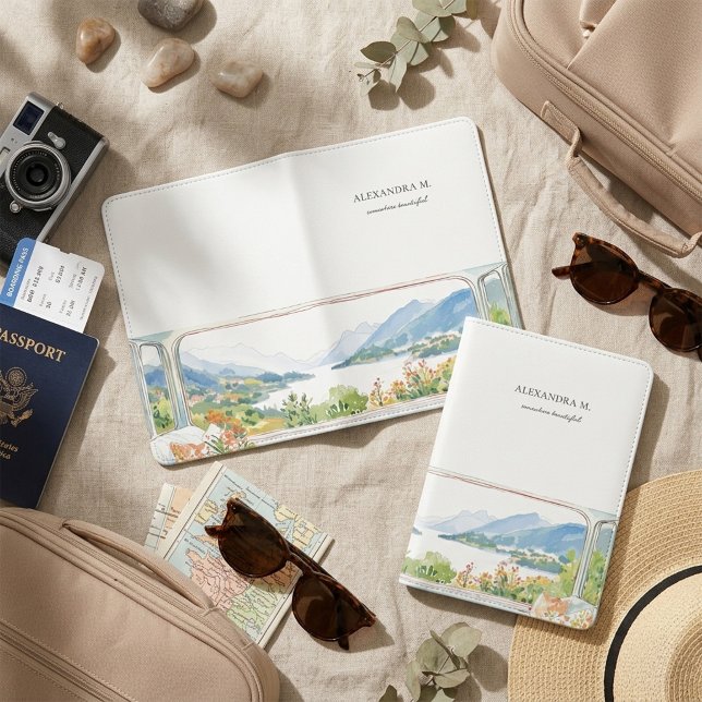 Personalized Scenic Camper Window Passport Holder (Creator Uploaded)