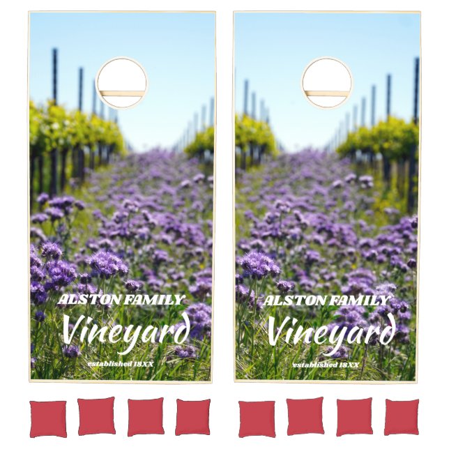 Personalized Scenic Photo Vineyard Cornhole Set (Set)