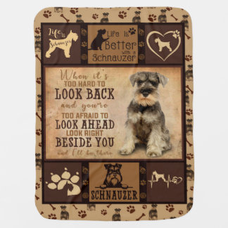 Personalized Schnauzer Dog Blanket Gift, Pet Owner