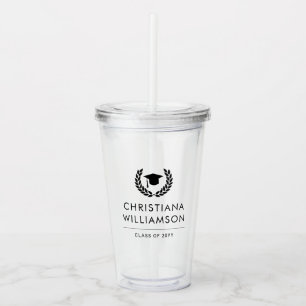 Personalized School and College Graduation Elegant Acrylic Tumbler