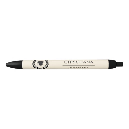Personalized School and College Graduation Elegant Black Ink Pen