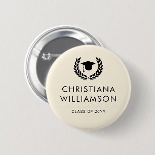 Personalized School and College Graduation Elegant Button