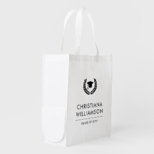 Personalized School and College Graduation Elegant Grocery Bag