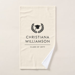 Personalized School and College Graduation Elegant Hand Towel