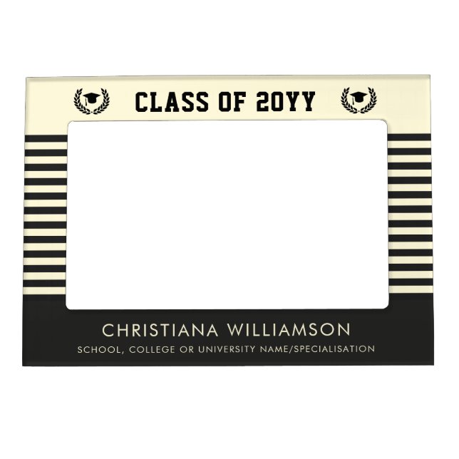 Personalized School and College Graduation Elegant Magnetic Frame (Front)