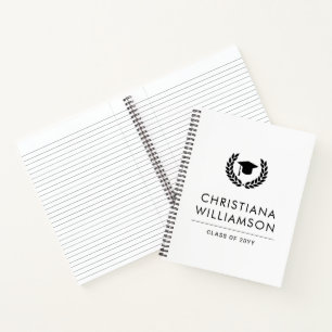 Personalized School and College Graduation Elegant Notebook