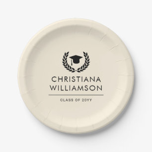 Personalized School and College Graduation Elegant Paper Plates