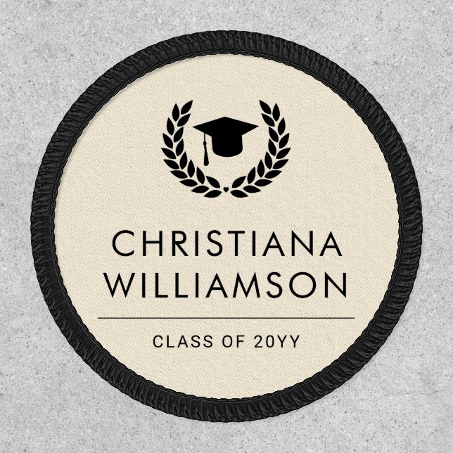 Personalized School and College Graduation Elegant Patch (Front)