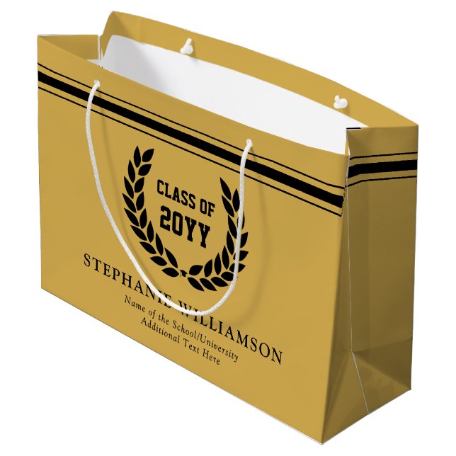 Personalized School and University Graduation  Large Gift Bag (Back Angled)