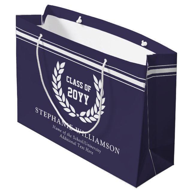 Personalized School and University Graduation  Large Gift Bag (Back Angled)
