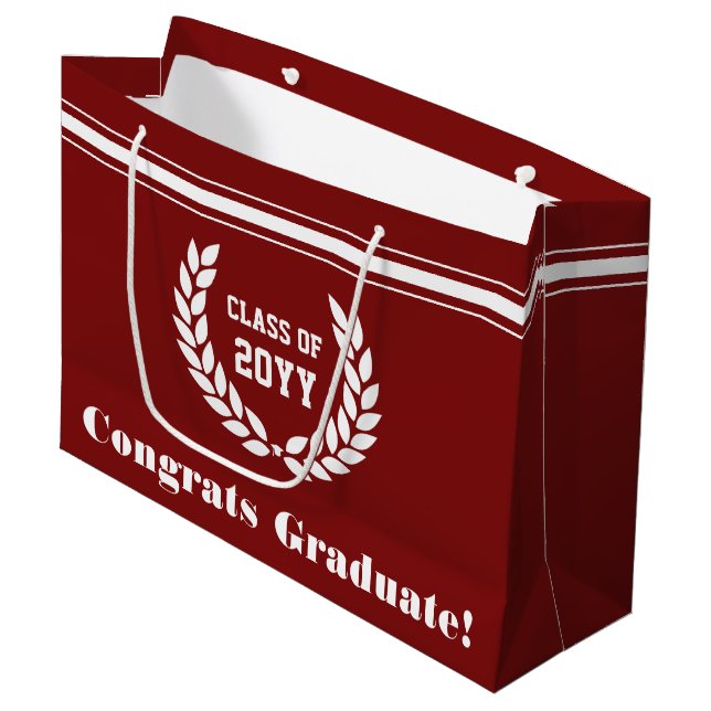 Personalized School and University Graduation  Large Gift Bag (Front Angled)