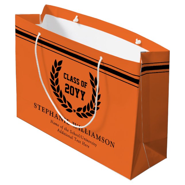 Personalized School and University Graduation  Large Gift Bag (Back Angled)