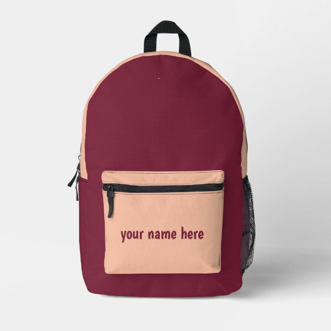 Personalized School Backpack withYour Photo & Text (Front)