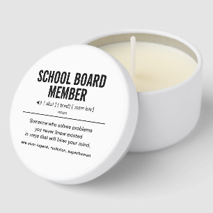 Personalized School Board Member Funny Mini Candle Favors