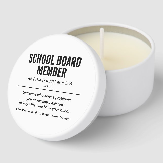 Personalized School Board Member Funny Mini Candle Favors (Corner)