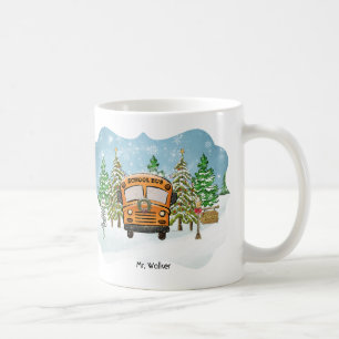 Personalized School Bus Driver's Prayer Christmas Coffee Mug