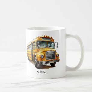 Personalized School Bus Driver's Prayer Gift Coffee Mug
