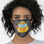 Personalized School Bus Face Mask (Worn Her)