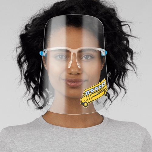 PERSONALIZED School Bus Graphic Face Shield