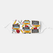 Personalized School Chalkboard Adult Cloth Face Mask (Front, Folded)