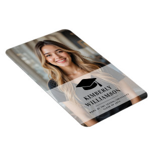 Personalized School College Graduation Photo Magnet