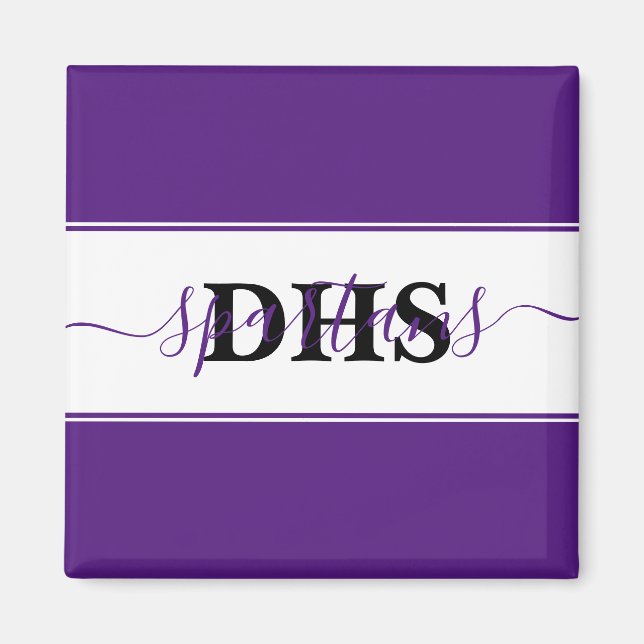 Personalized school colorblock  magnet (Front)