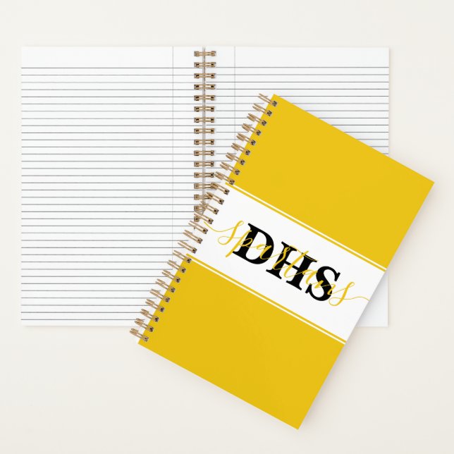 Personalized school colorblock  notebook (Inside)