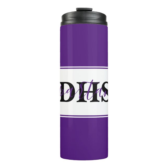 Personalized school colorblock  thermal tumbler (Front)