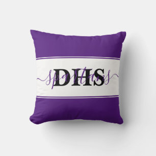 Personalized school colorblock  throw pillow
