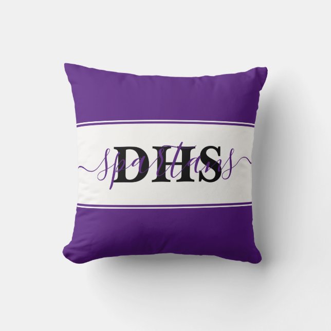 Personalized school colorblock  throw pillow (Front)