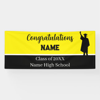 Personalized School Colors Graduation Banner
