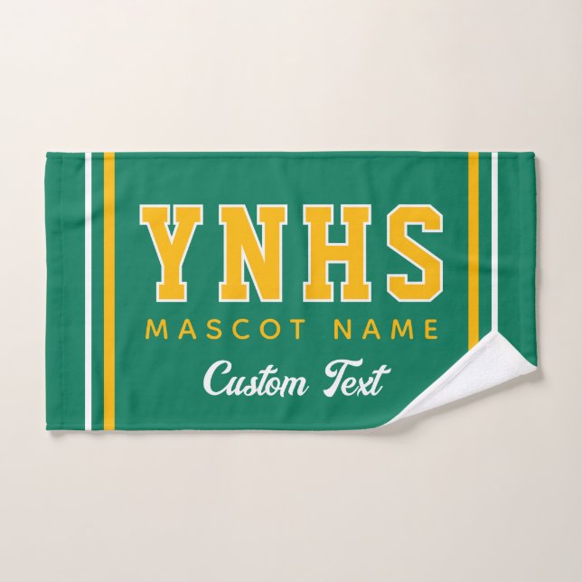 Personalized School Colors & Initials, Team Spirit Hand Towel (Hand Towel)