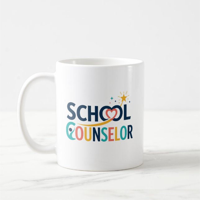 Personalized School Counselor Appreciation Gift Coffee Mug (Left)
