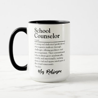Personalized School Counselor Definition Mug