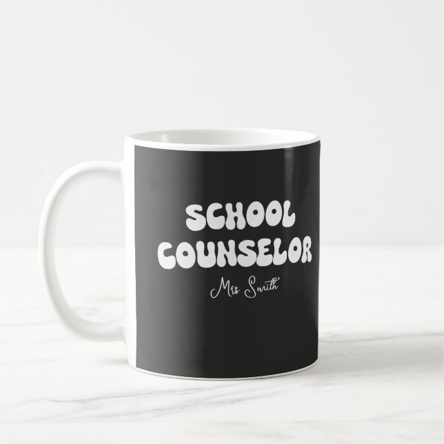 Personalized School Counselor Gift Coffee Mug (Left)