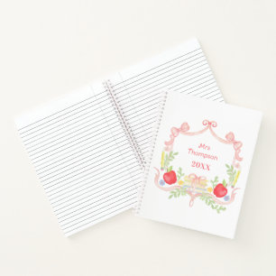 Personalized School Crest   Classroom Teacher Notebook