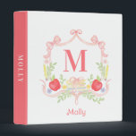 Personalized School Crest | Teacher Monogram 3 Ring Binder<br><div class="desc">The school-themed crest gives this binder a fun,  cheerful feeling teachers will love. Colors include,  Pink,  red,  blue,  yellow,  green and black. You can personalize with a name and initial. If you have any questions or need help customizing this binder,  please reach out. I'm happy to help.</div>