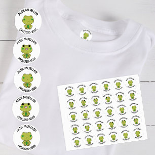 Personalized School Daycare Frog Kids' Labels