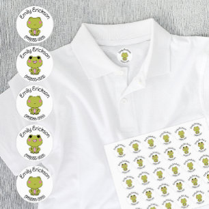 Personalized School Daycare Frog Kids' Labels