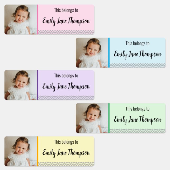 Personalized School Girl kids Kids' Labels (Group)