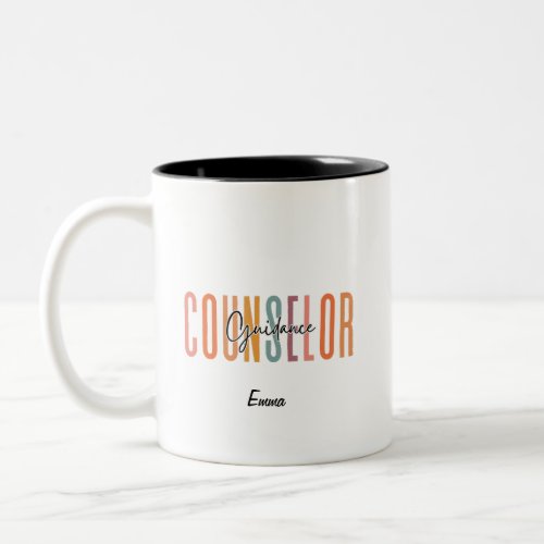 Personalized School Guidance Counselor Two_Tone Coffee Mug