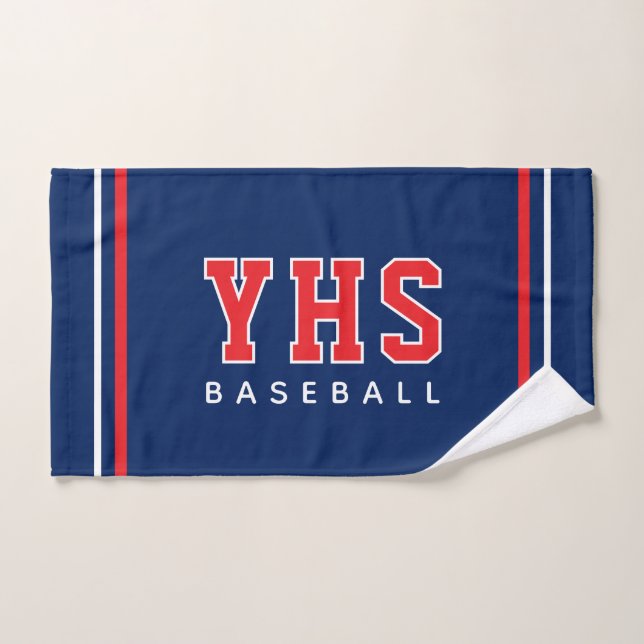Personalized School Initials Baseball Sport Team Hand Towel (Hand Towel)