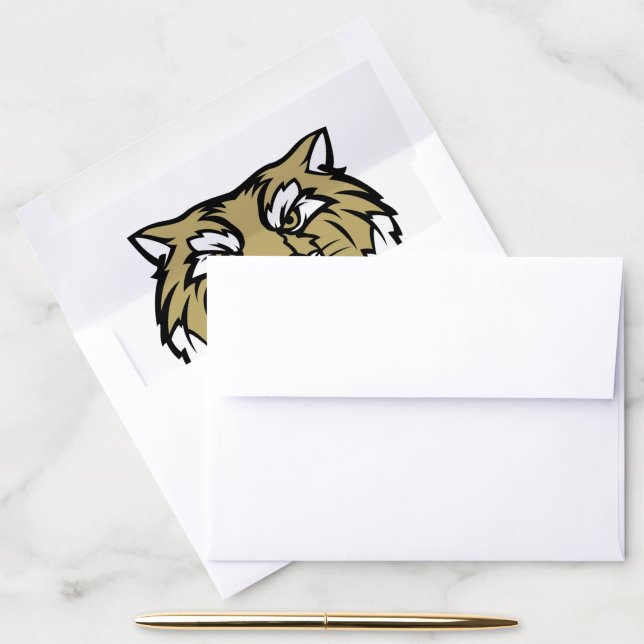 Personalized School Mascot White Graduation Envelope Liner (Desk)