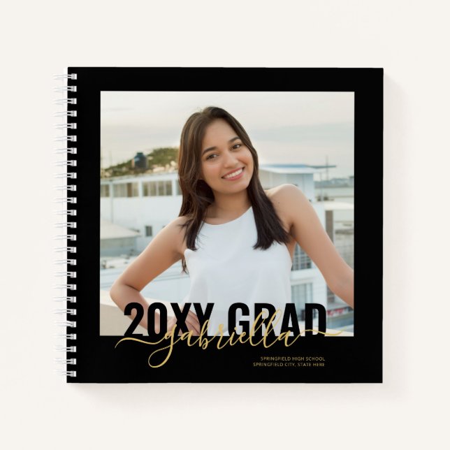 Personalized School Memories 2025 Graduation Notebook (Front)
