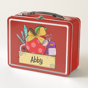 Personalized School Metal Lunch Box