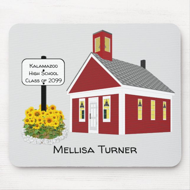 Personalized School Mouse Pad One Room Schoolhouse (Front)