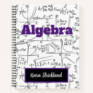 Personalized School Notebook for Math or Algebra