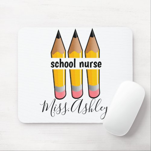 Personalized School Nurse Design Mouse Pad